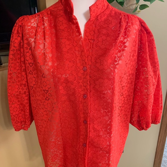 Vintage floral linen shirt - Picture 3 of 6